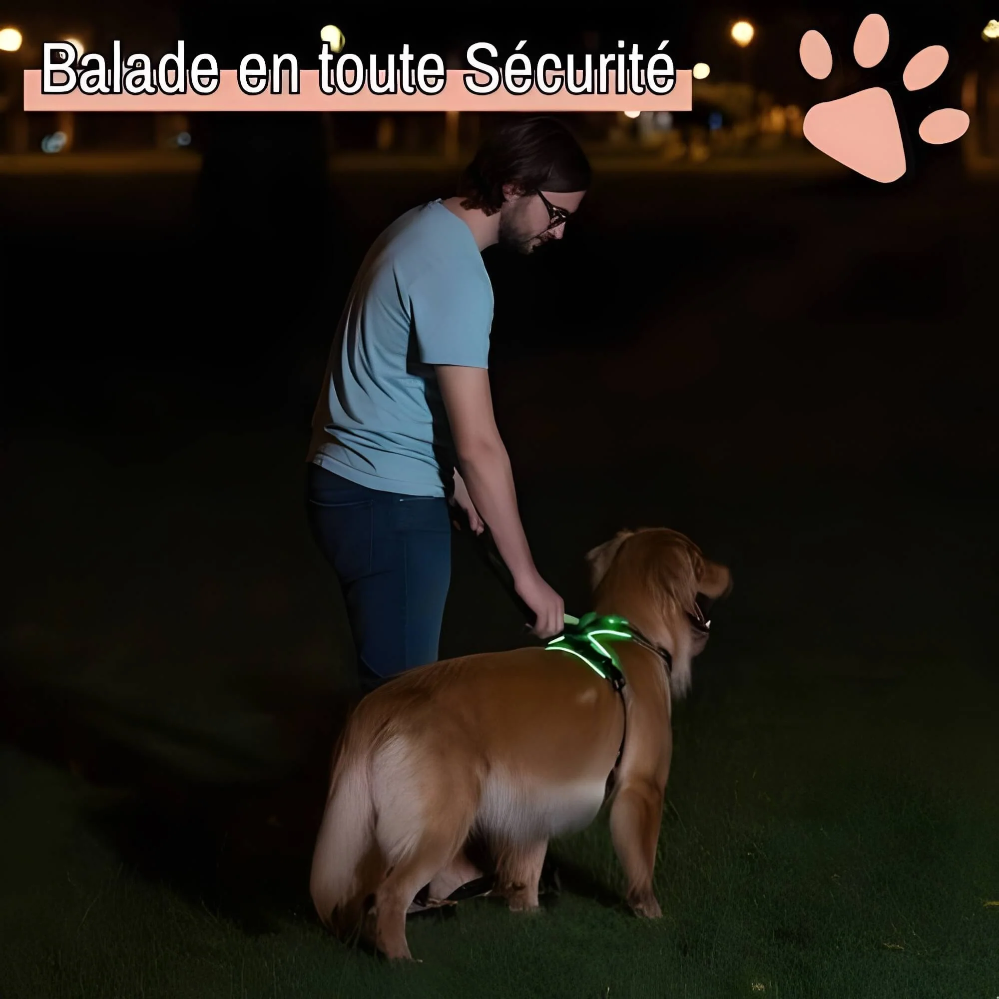 Harnais Lumineux Pour Chien - Réglable | JuJuLumiHarness™ – Image 7