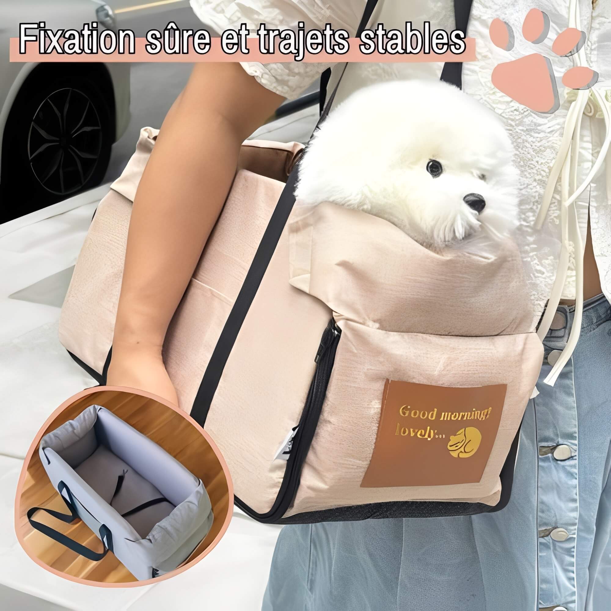 Sac de Transport pour Chien – Confort et Sécurité | JuJuCarNest™ – Image 5